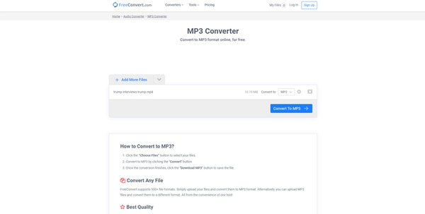 تبدیل آنلاین فایل MP4 به MP3 با سرویس FreeConvert