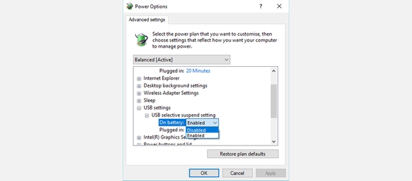 رفع مشکل کار نکردن فلش در لپ تاپ با تنظیمات Power