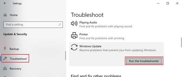 استفاده از Troubleshooter ویندوز برای رفع ارور 0x80070057 در ویندوز 10