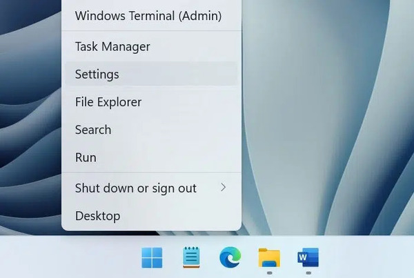 دسترسی به تنظیمات ویندوز 11