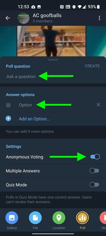 ساختن رای گیری در تلگرام
