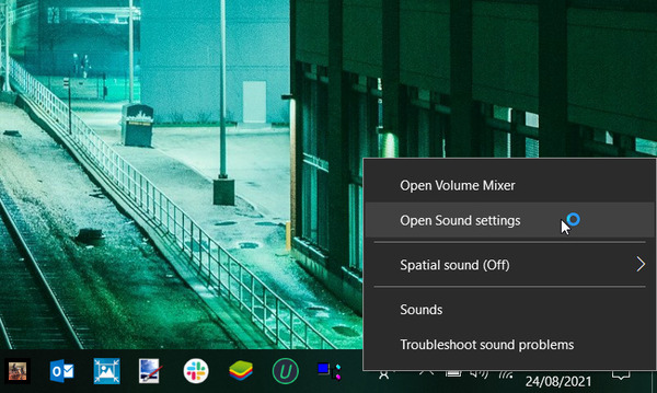 دسترسی به تنظیمات صدا در ویندوز