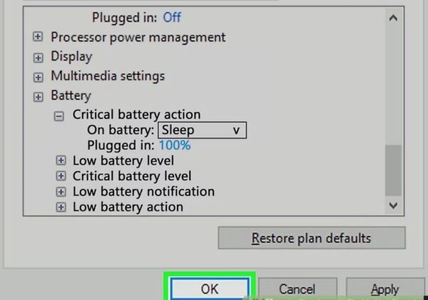 شارژ نشدن باتری لپ تاپ در ویندوز 10