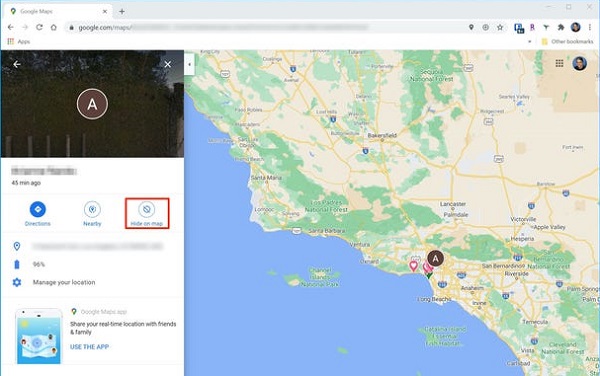 اشتراک گذاری موقعیت مکانی در گوگل مپ