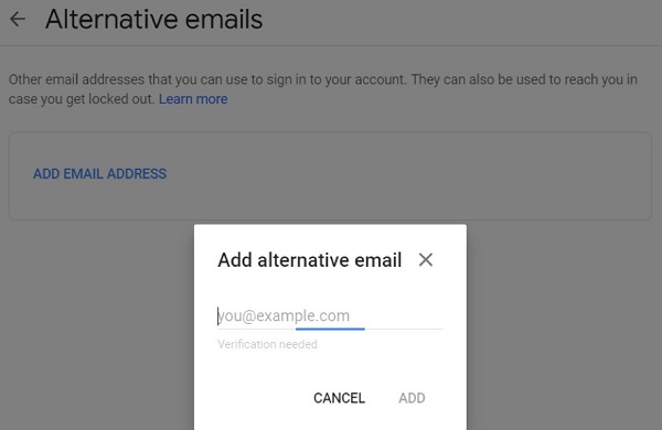 نحوه تغییر آدرس ایمیل