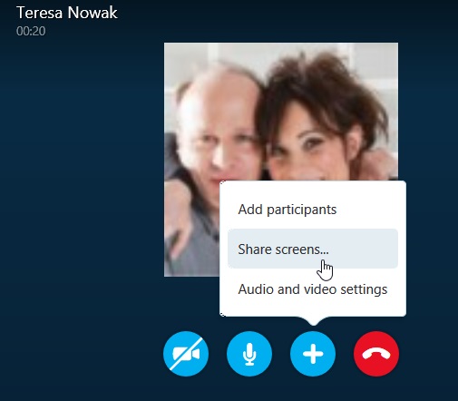 اشتراک صفحه نمایش در اسکایپ