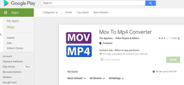 تبدیل فایل mov به mp4 در اندروید