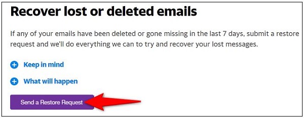 نحوه بازیابی ایمیل های پاک شده در یاهو