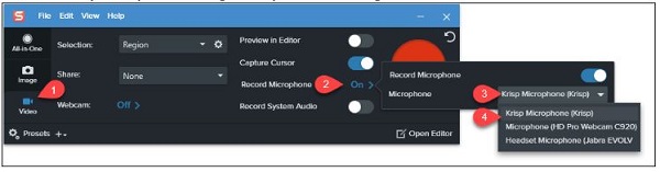 رفع مشکل ضبط نشدن صدا در اسکرین رکوردر Snagit ویندوز