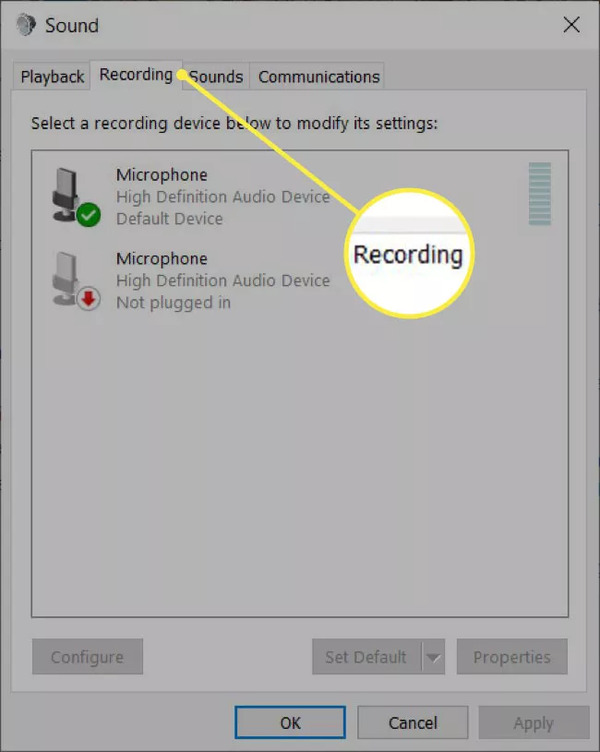 تنظیمات میکروفون در ویندوز 10
