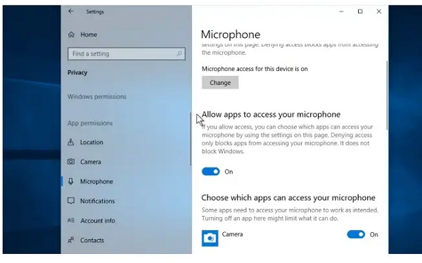 فعال سازی میکروفن لپ تاپ در ویندوز 10