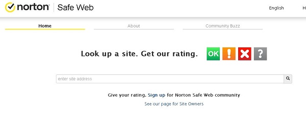 نحوه تست لینک مخرب با Norton Safe Web