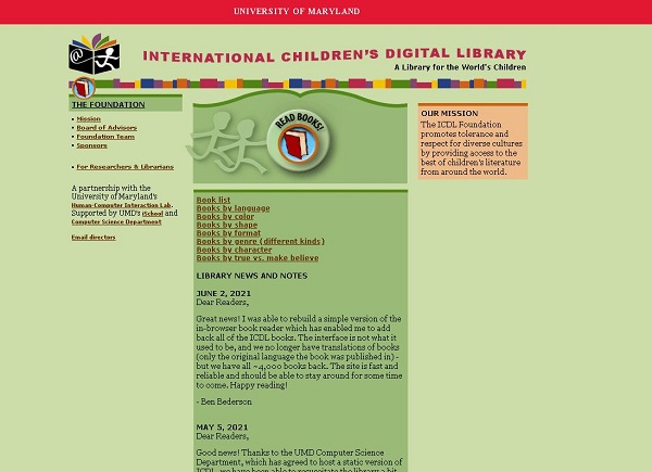 دانلود رایگان پرفروش ترین کتاب های جهان از International Children's Digital Library