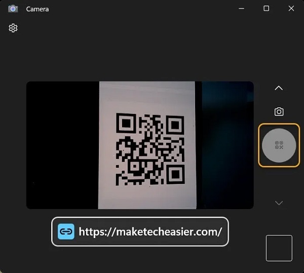 اسکن QR Code در ویندوز 11 و 10 با برنامه Camera