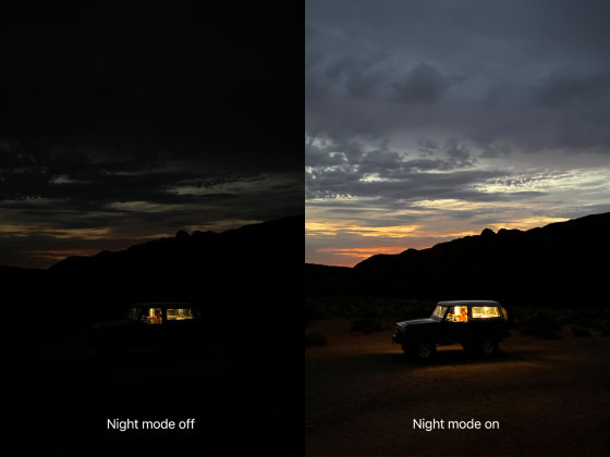 استفاده از Night Mode و تنظیم دوربین آیفون ۱۳ پرو مکس
